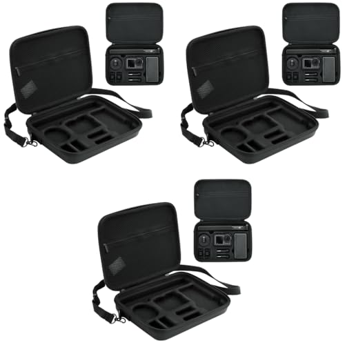 ZORBES® 3PCS Polyurethane Carrying Case for DJI Osmo Action 3 4 5Pro Hard Shell Bag with Shoulder Strap Travel Camera Not Included Black 3 PCS ZORBES® 3PCS Polyurethane Carrying Case for DJI Osmo Action 3 4 5Pro Hard Shell Bag with Shoulder Strap Travel Camera Not Included Black 3 PCS